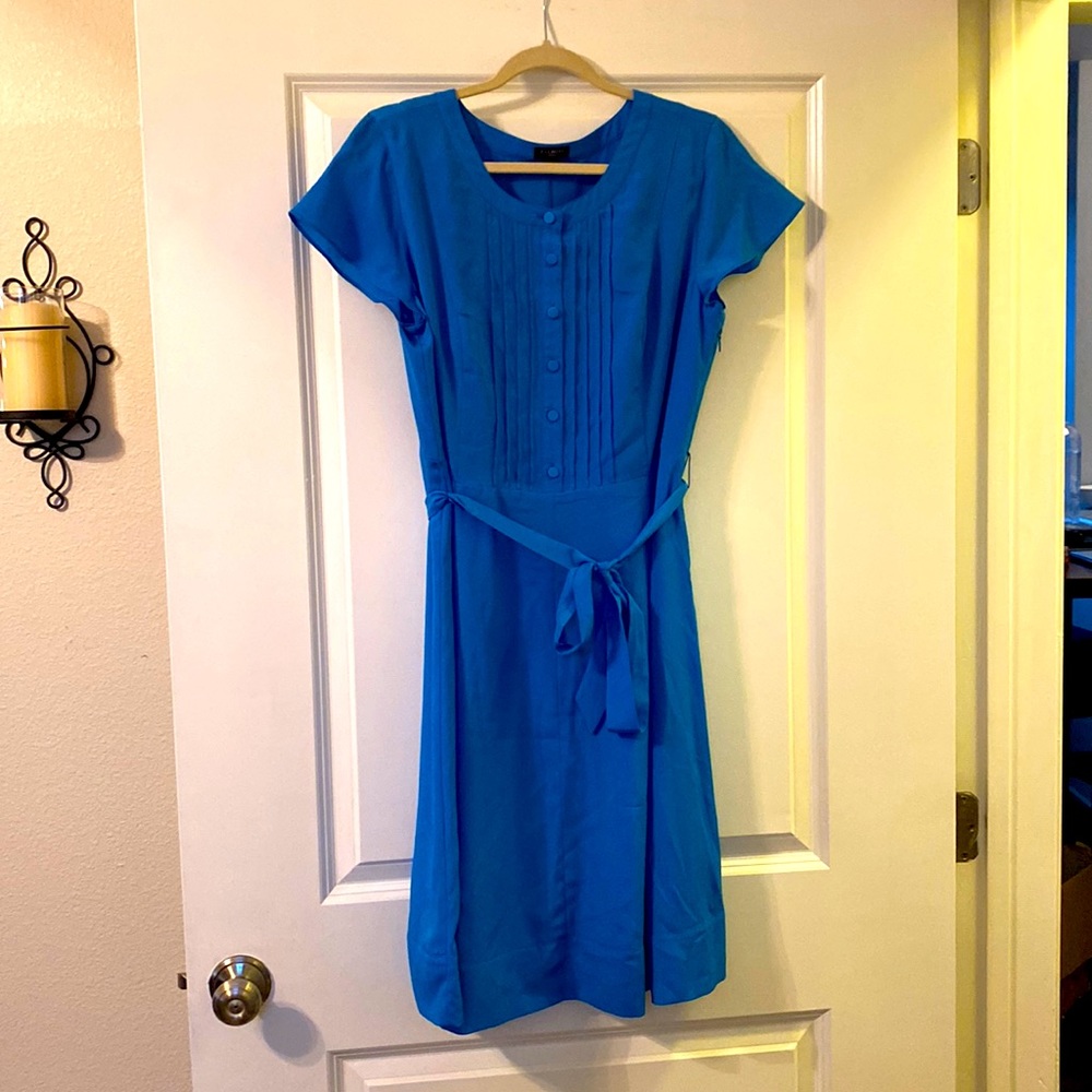 Blue Talbots midi dress